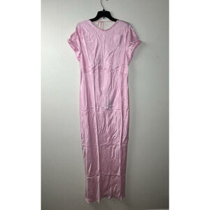 Anna October© X J Crew Short Sleeve Slip Dress Luster Crepe Pink 22 Open Back